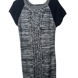 Stylish Black and Gray Knit Dress